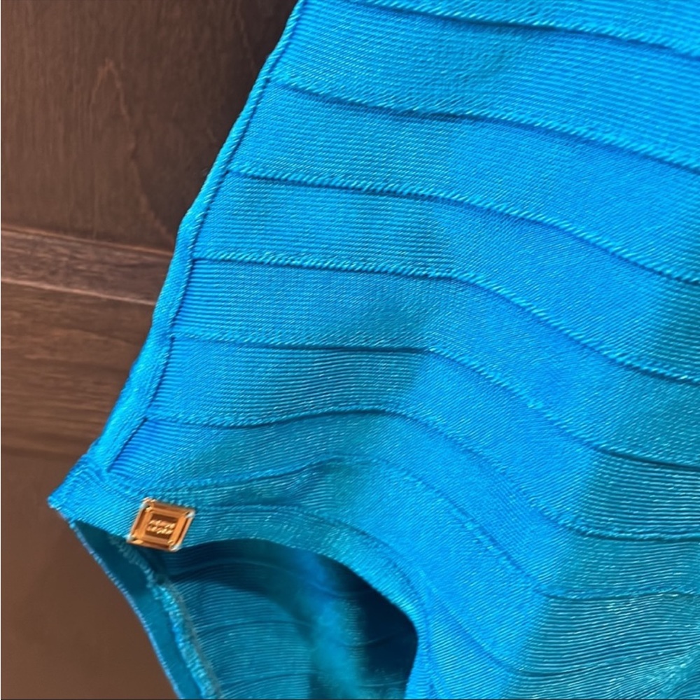 Hervé Leger Michelli Twist Detail Bandage Blue One Piece Swimsuit 🩱❤️ HL - Picture 10 of 12